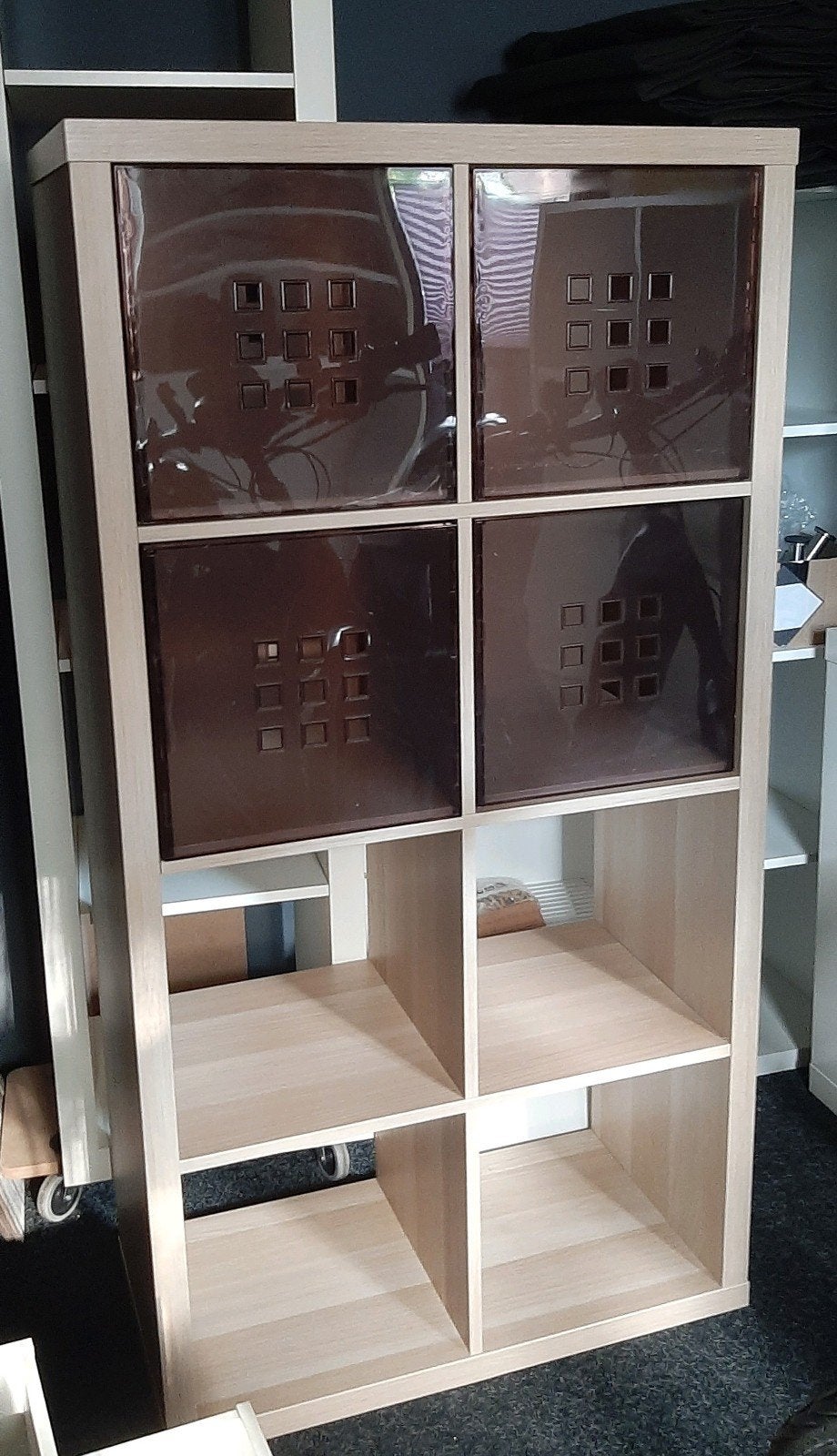 ikea kallax Vakkenkast met 4 lekman bakken, Ophalen, Zo goed als nieuw