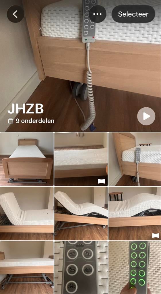 Elba hoog/laag zorgbed met Laguna matras 90x200, Huis en Inrichting, Slaapkamer | Bedden, Ophalen, 90 cm, Eenpersoons, 200 cm