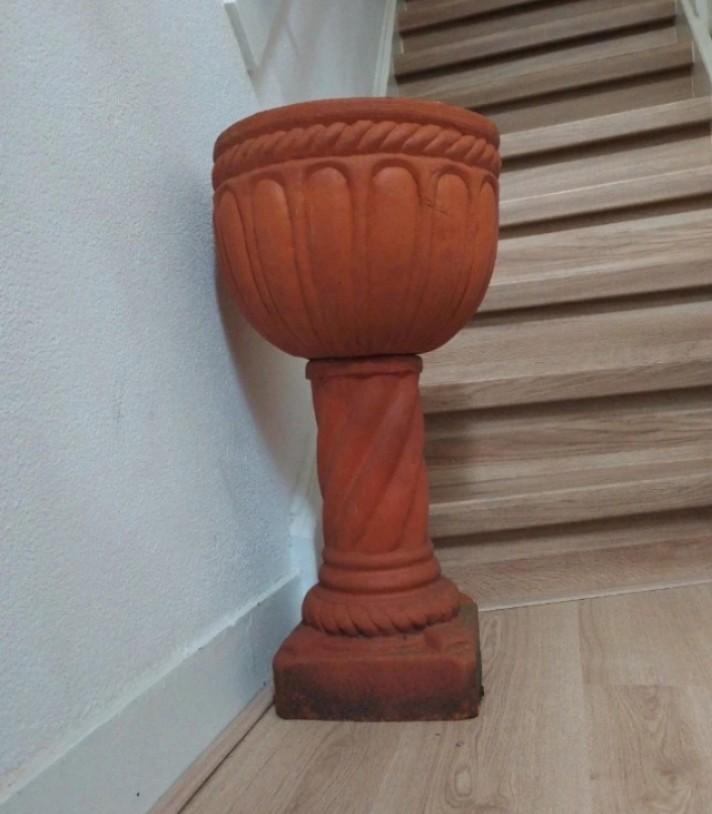 Decoratieve stenen pilaren + vaas - klassieke design, Tuin en Terras, Tuinvazen, Ophalen