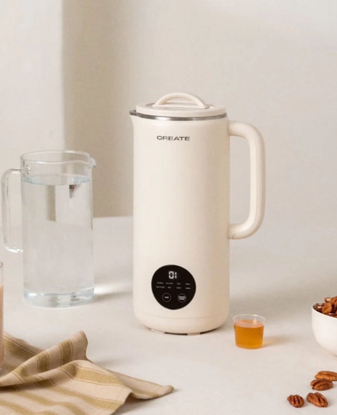 Vegan melkmaker van CREATE 850ml beige/creme, Ophalen of Verzenden, Nieuw