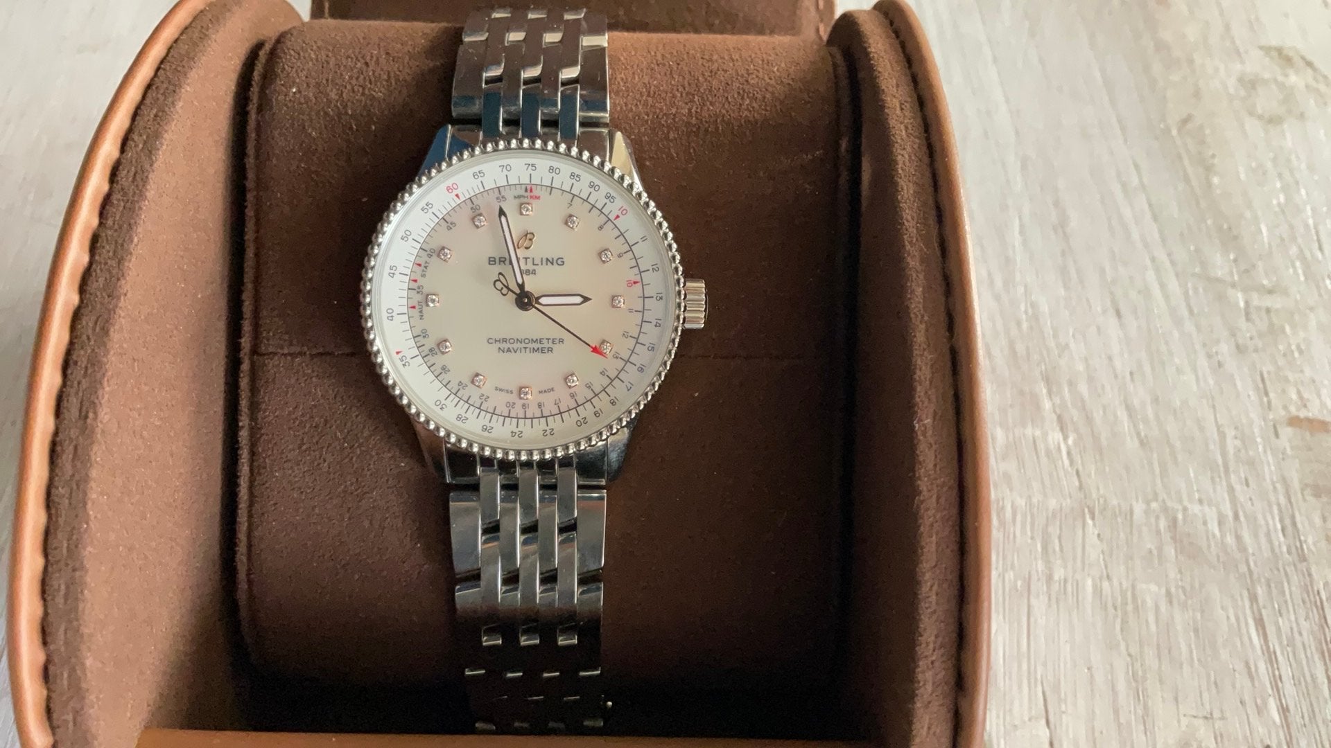Breitling dames 36 mm in Nieuwstaat, Staal, Staal, Polshorloge, Zo goed als nieuw