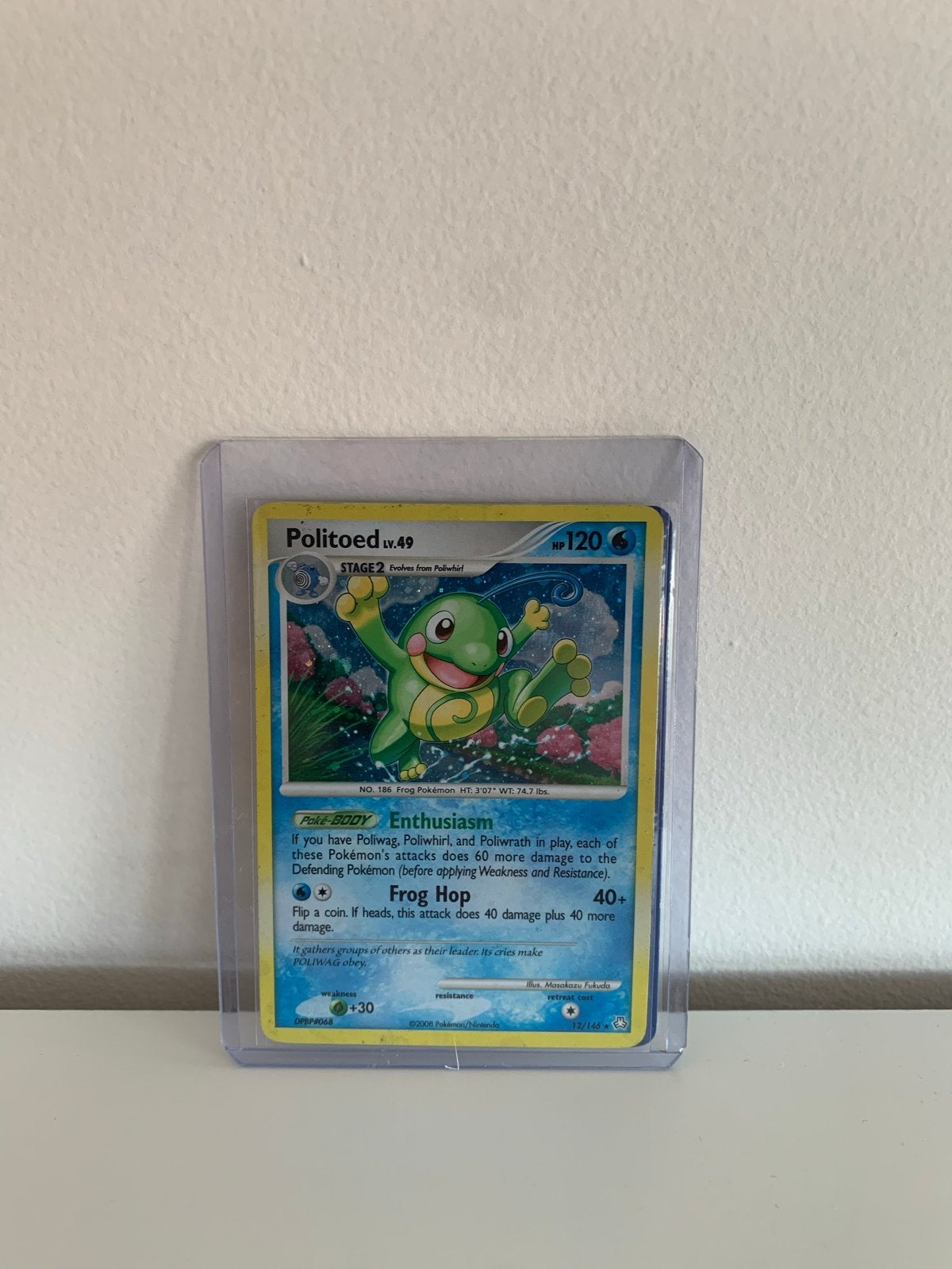 Pokémon Kaart: Politoed LV.49 (HP120) - Holo Rare, Ophalen of Verzenden, Zo goed als nieuw, Losse kaart