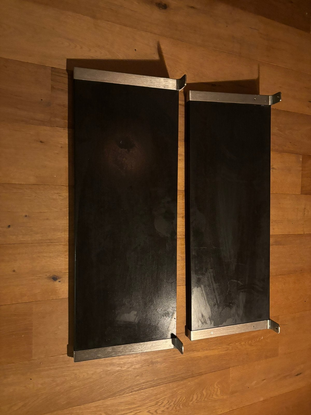 Zwarte planken voor aan de muur 2 stuks, Ophalen