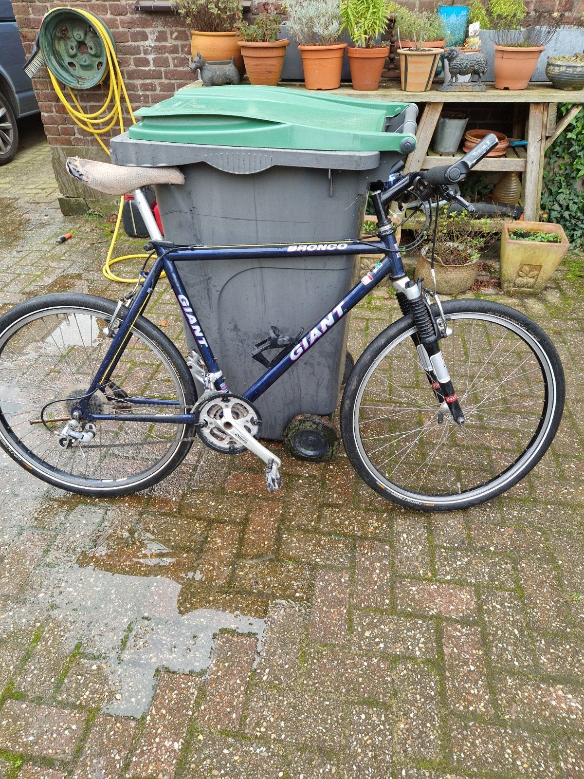Te koop 2 x mountainbike, Ophalen, Gebruikt, Velgrem, Giant