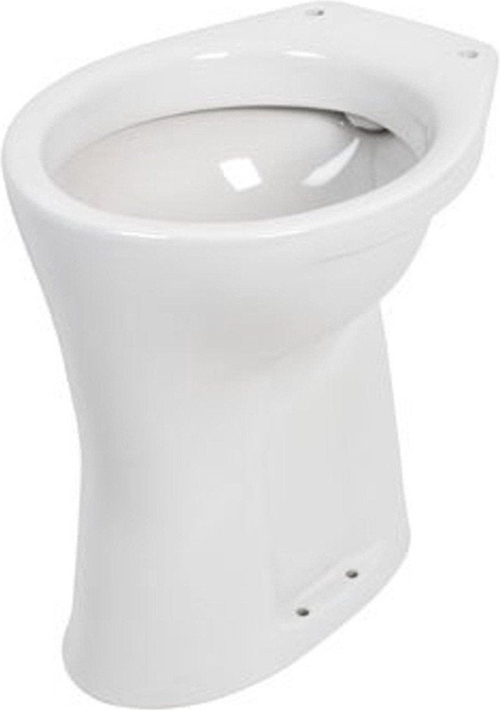 Plieger Plus closetpot vlakspoel totaal 46cm hoog PK wit, Ophalen, Nieuw, Steen, Toilet