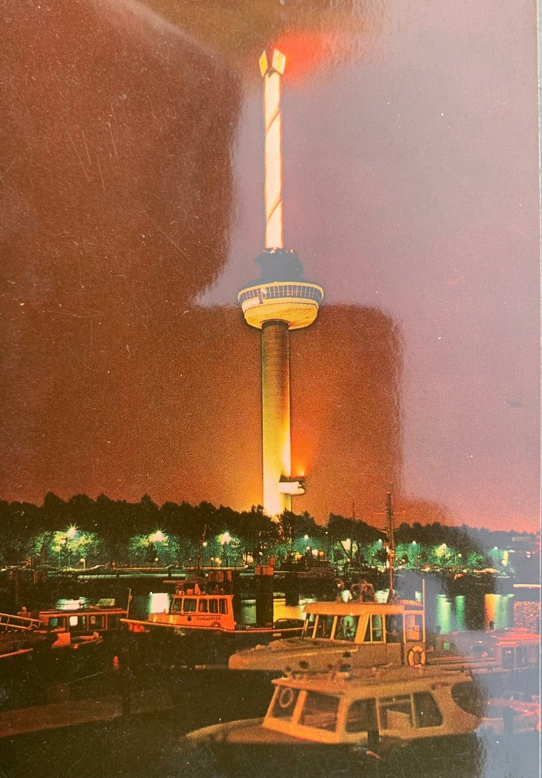 Rotterdam, Euromast by night., Verzamelen, Ophalen of Verzenden, Ongelopen, Zuid-Holland