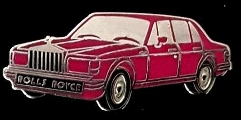 Rolls Royce afbeelding pin- roze emaille, Verzenden, Nieuw, Transport, Speldje of Pin