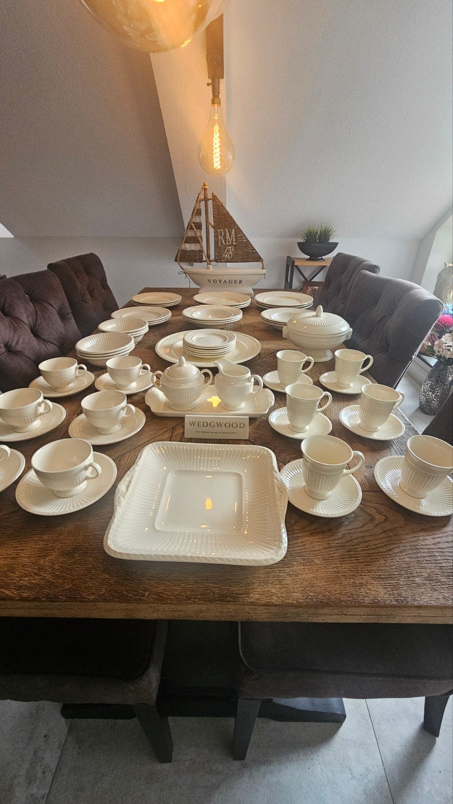 Edme 6 delig Diner ontbijt gebak koffie en thee servies, Ophalen of Verzenden, Zo goed als nieuw, Overige stijlen, Compleet servies