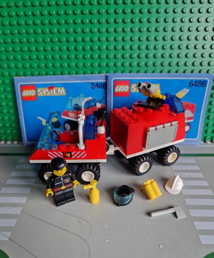 LEGO system - set 6486 "Fire Engine". Compleet!, Lego, Ophalen of Verzenden, Complete set, Compleet
