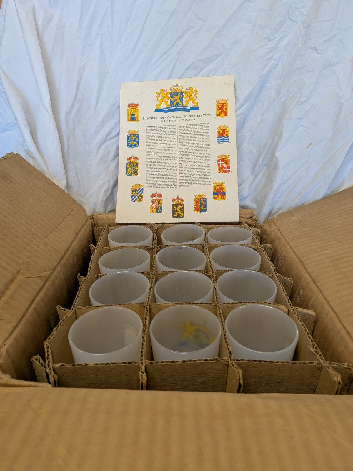 Vintage Nutricia Provincieglazen – Complete Set 12 Stuks, Ophalen of Verzenden