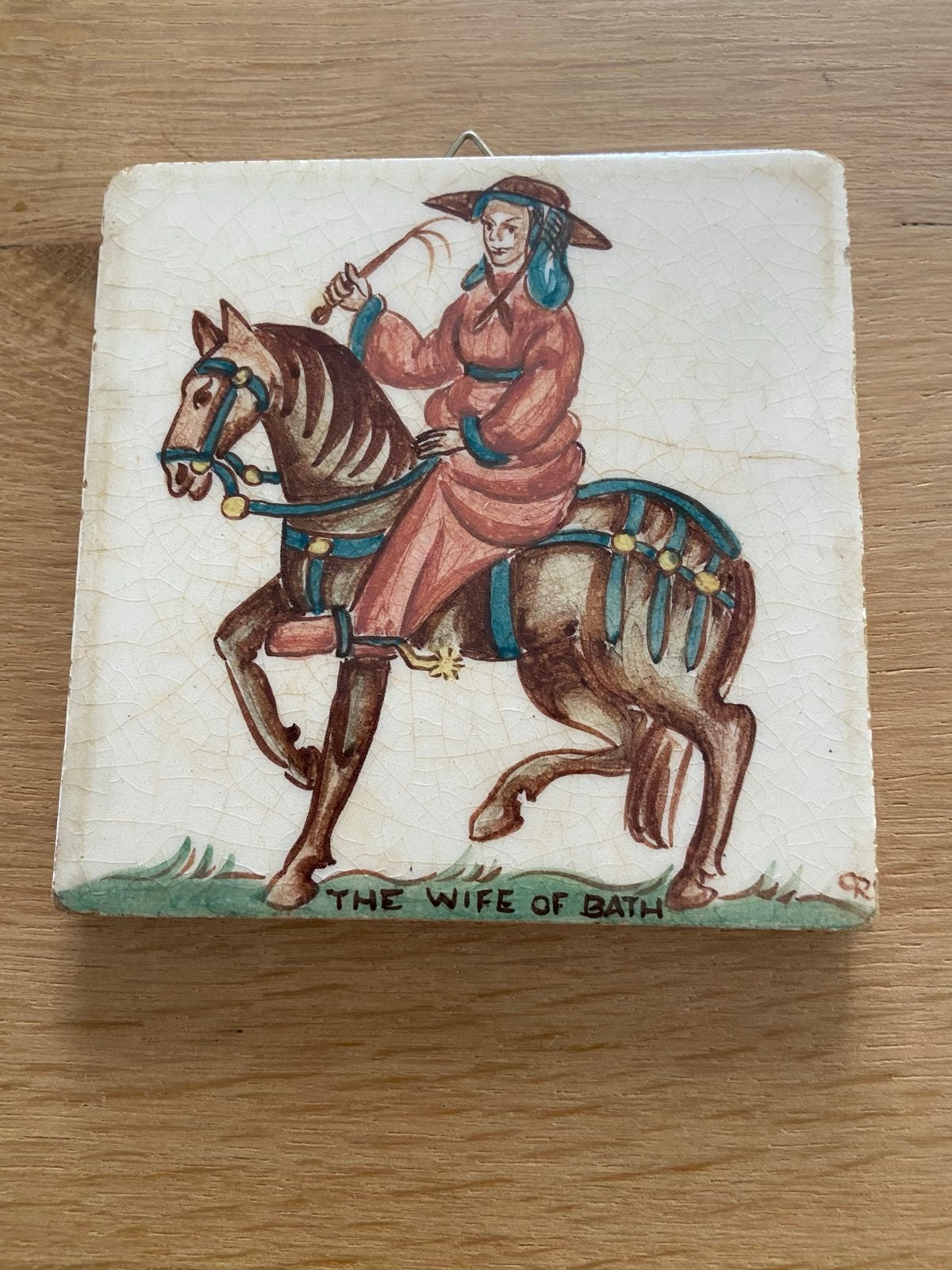 Vintage Rhotiso England tegel 10x10 cm, Ophalen of Verzenden