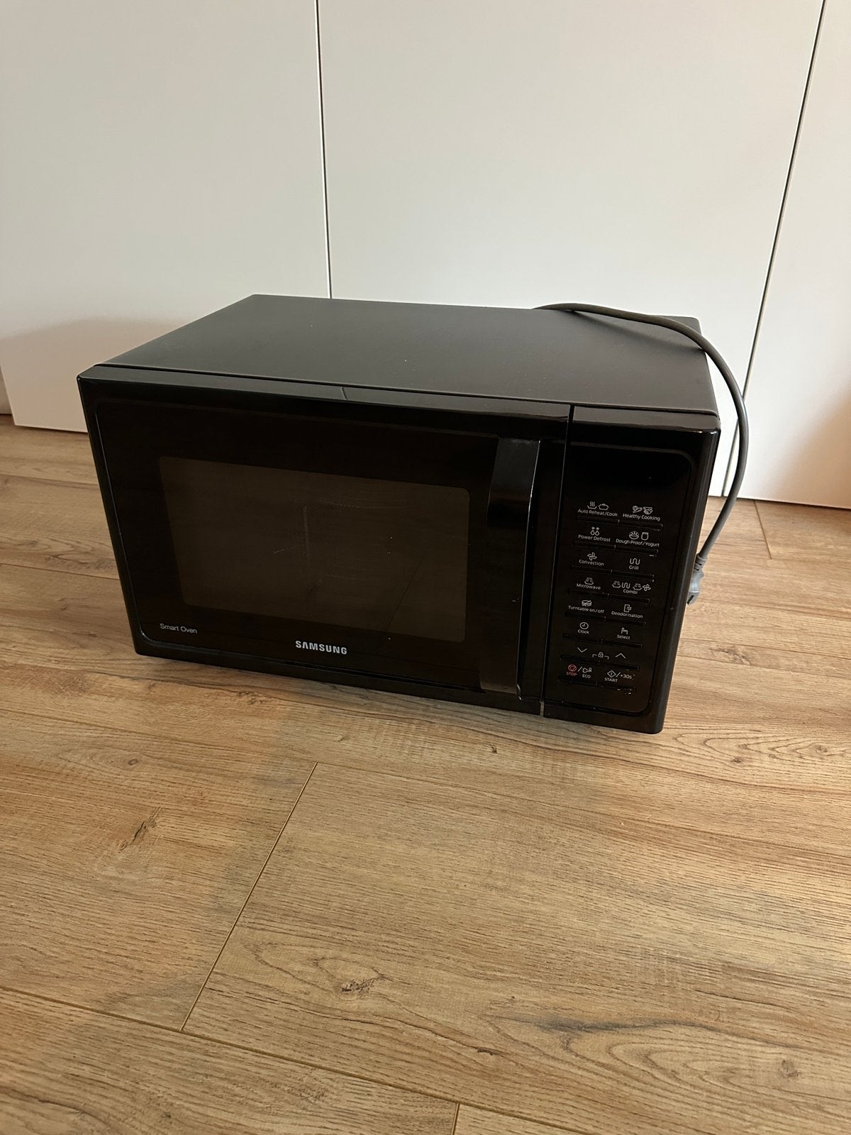 Zwarte Samsung Smart Oven - MC28H5015AK, Ophalen, Combimagnetron, Nieuw, Draaiplateau