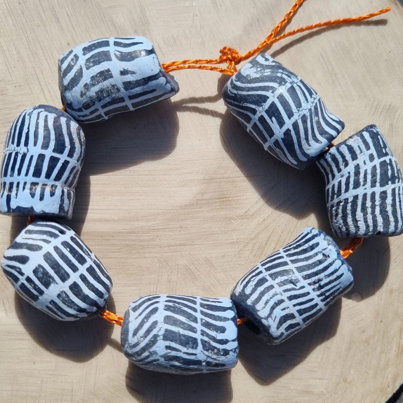 Afrikaanse glaskralen tradebeads Afrika handgemaakt Ghana, Verzenden, Nieuw, Kraal
