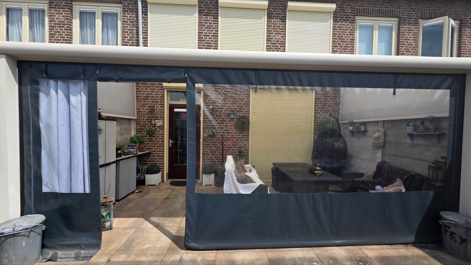 Veranda overkapping/zeil licht grijs, Ophalen, Veranda