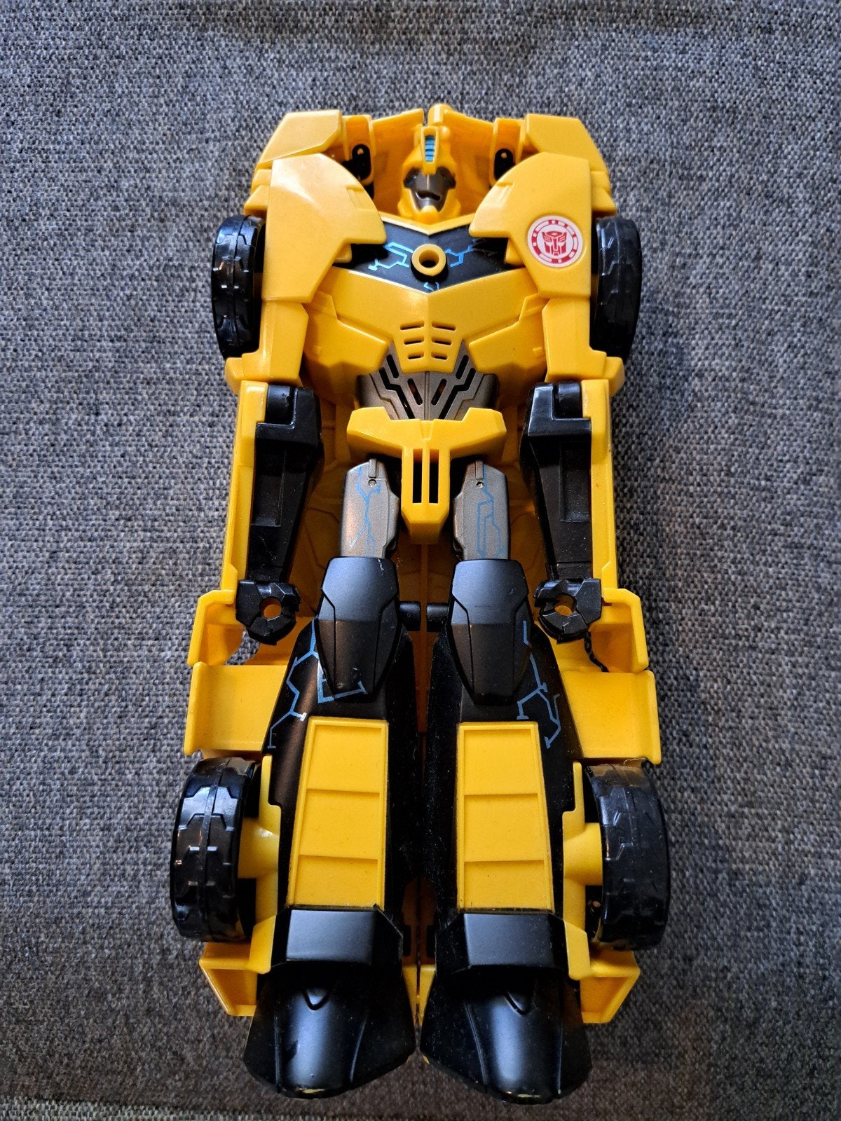 14.  Grote Gele Transformer Speelgoedfiguur - 24cm, Verzamelen, Ophalen of Verzenden