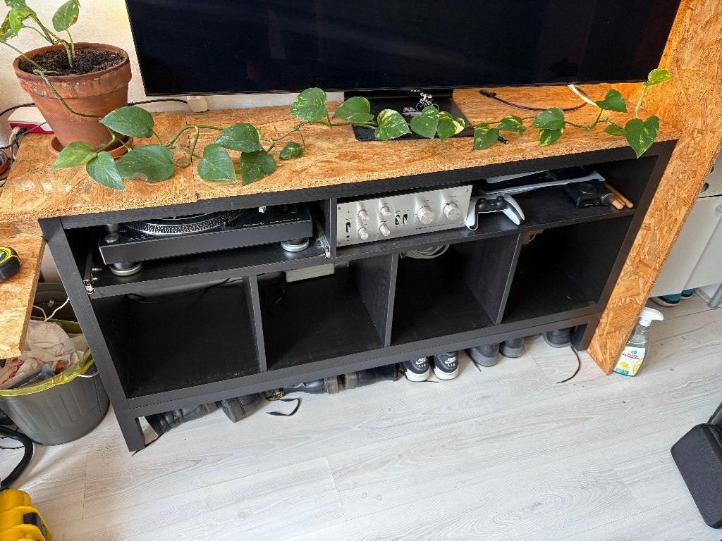 Kallax platenkast, Huis en Inrichting, Ophalen, 100 tot 150 cm, Zo goed als nieuw, Kallax, Ikea, platenkast, vinyl, tv kast, hout