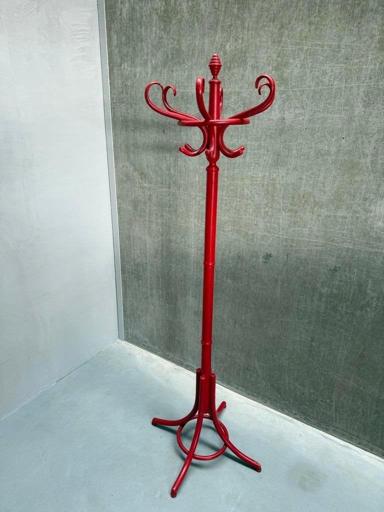 Thonet-stijl Staande Kapstok - Rood Beukenhout (190cm), Ophalen, Gebruikt, X, Staande kapstok