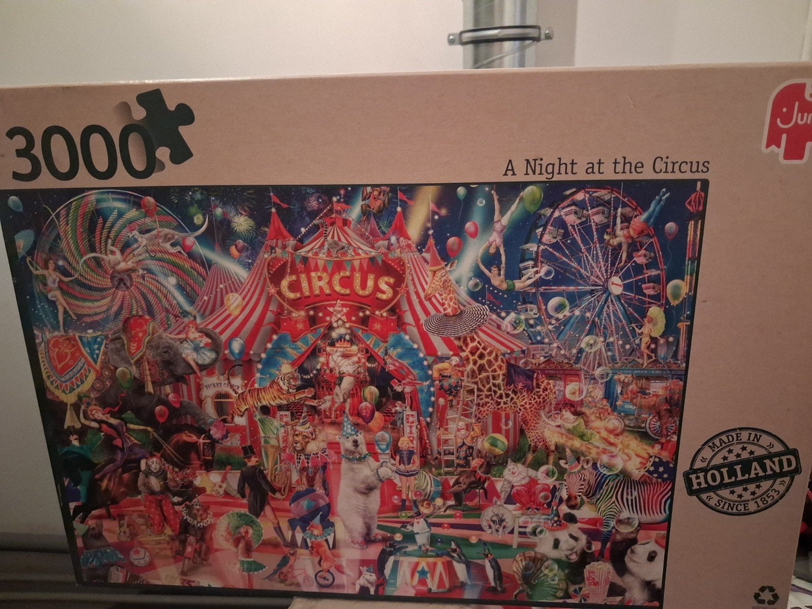 jumbo circus puzzel 3000 stukjes, Ophalen, Meer dan 1500 stukjes, Zo goed als nieuw