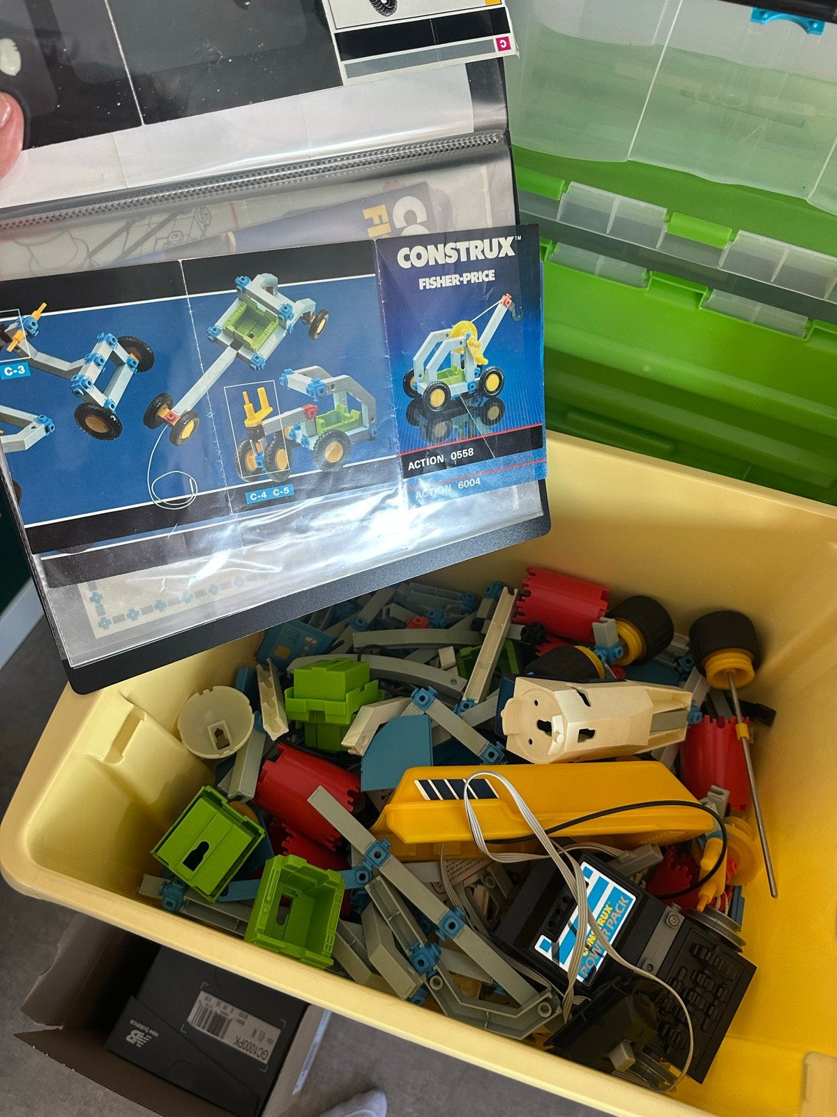 Grote doos vol Fisher-Price Construx bouwconstructies, Ophalen, Gebruikt, Overige merken