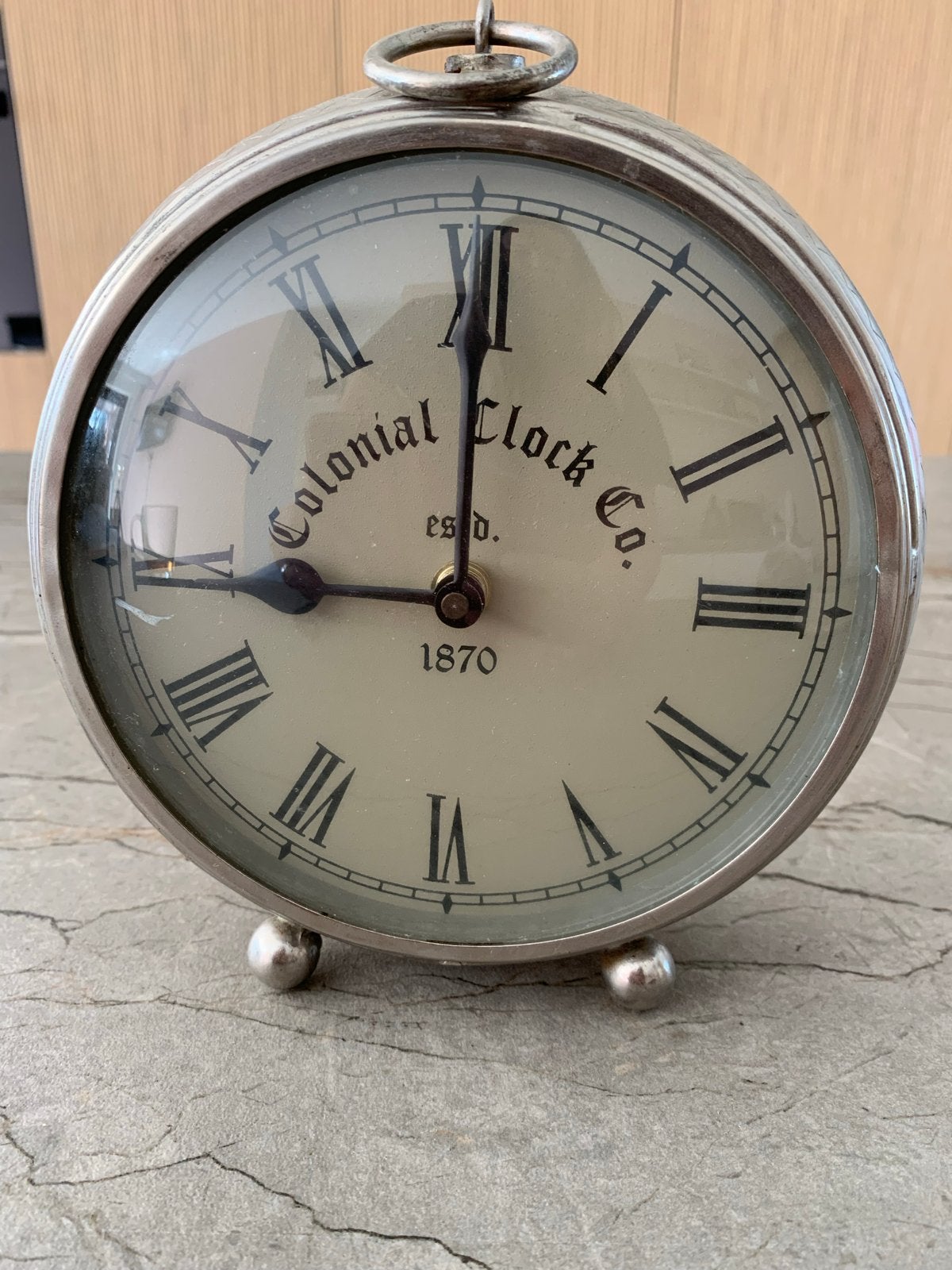 Antieklook tafelklok "Colonial Clock Co. estd. 1870", Ophalen of Verzenden