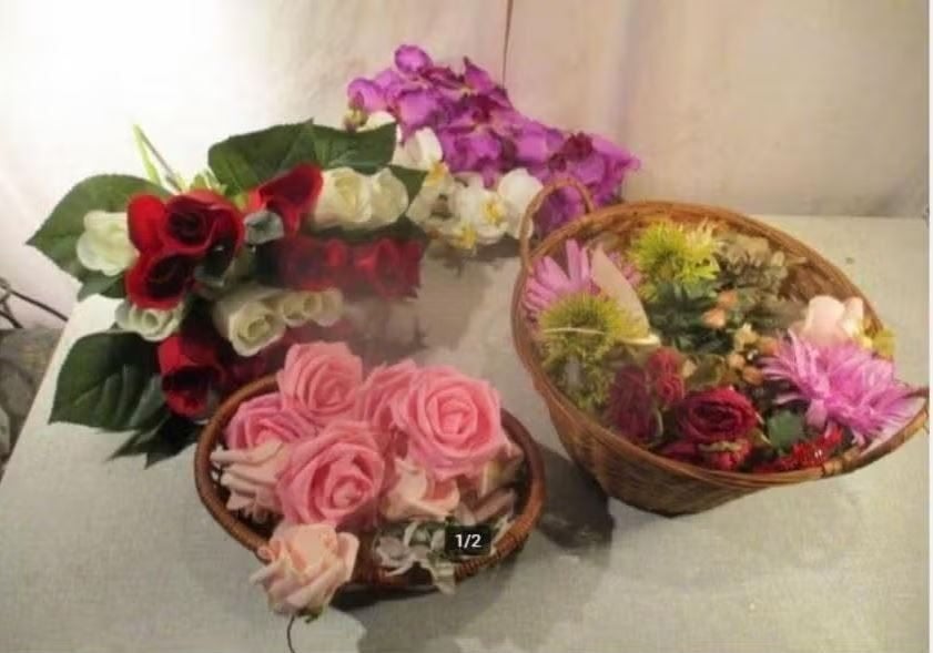 Mooie Partij van Kunstbloemen, Ophalen of Verzenden, Zo goed als nieuw, Bloemstuk