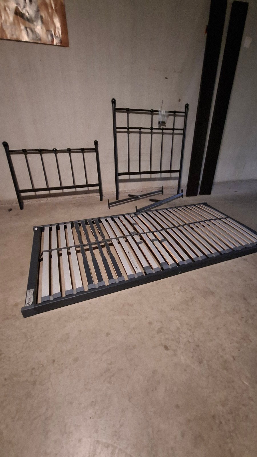 te koop 1 persoons bed, Ophalen, 90 cm, Eenpersoons, Zwart