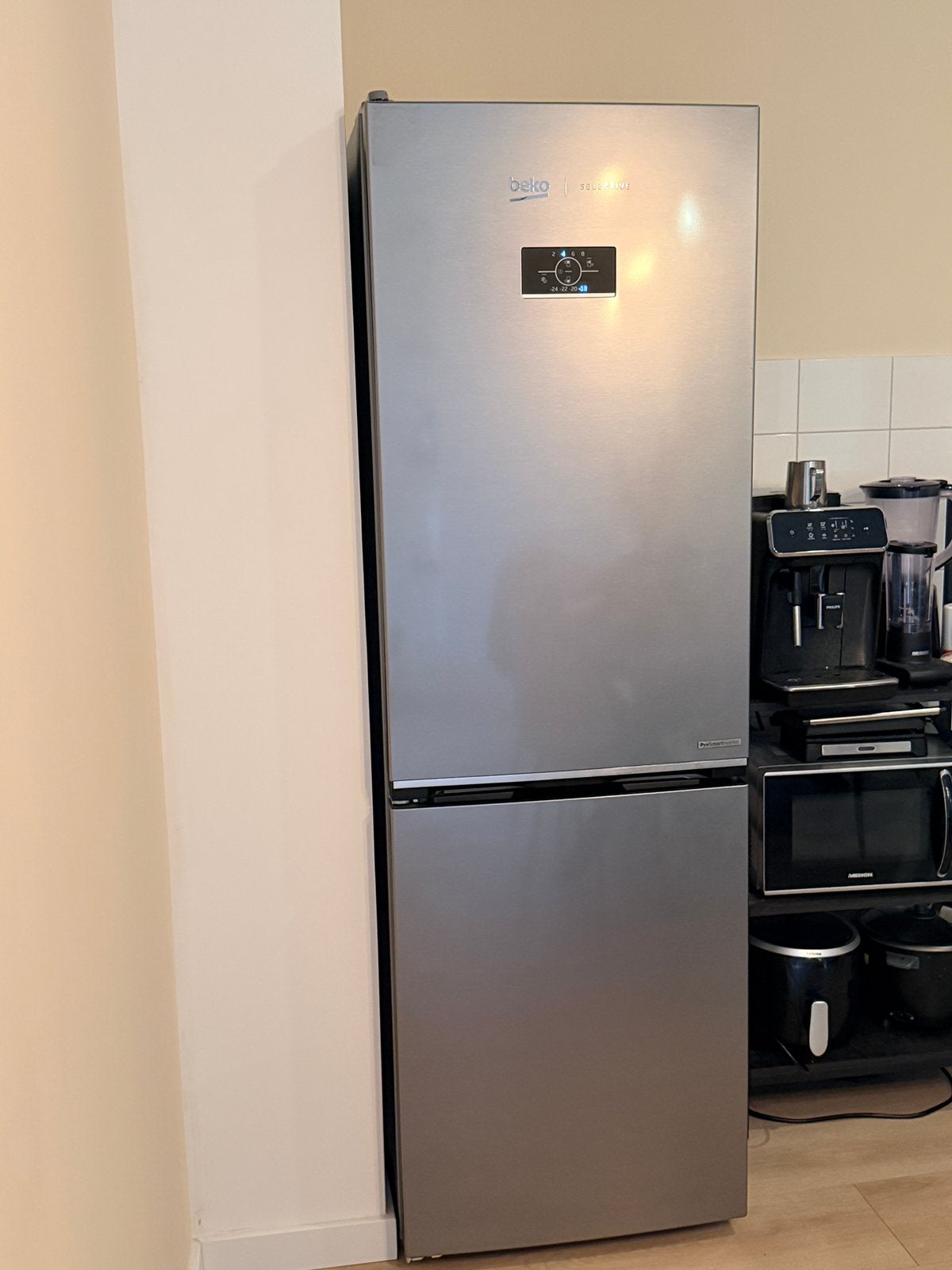Beko B5RCNE3651HXB Selective Koel-vriescombinatie, Ophalen, 200 liter of meer, Met aparte vriezer, 160 cm of meer