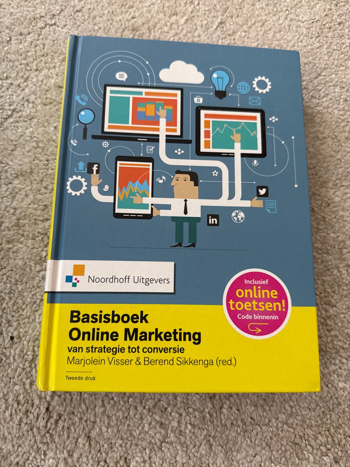 Basisboek Online Marketing - Marjolein Visser & Berend Sikke, Ophalen of Verzenden, Gamma, Zo goed als nieuw, HBO