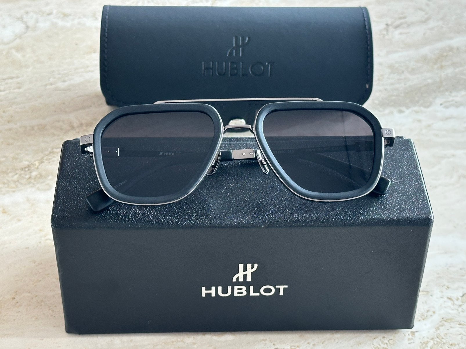 Hublot zonnebril - Zwart - Mannen, Ophalen of Verzenden, Zo goed als nieuw, Zwart, Overige merken