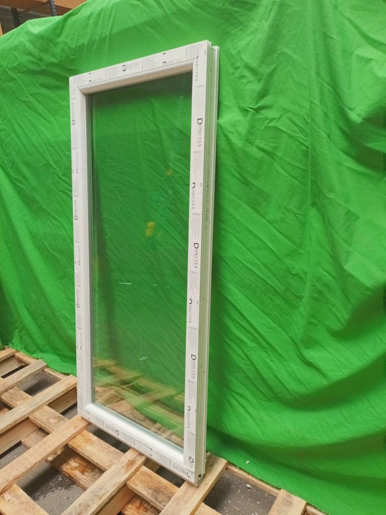 Kunststof Vast kozijn b72,5 x h155,5 cm Wit  -2632-, Niet ingevuld, Kunststof, Gebruikt, Minder dan 75 cm