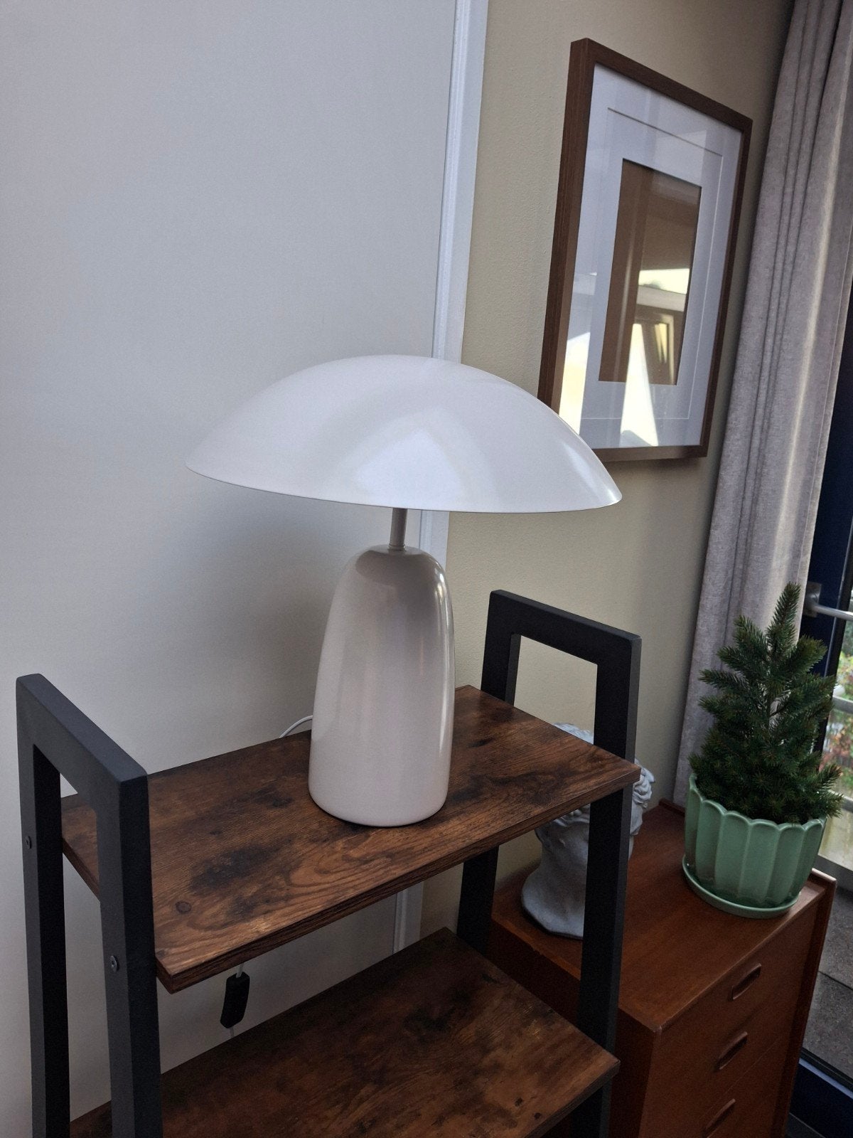 Witte paddenstoel design lamp van de H&M, Huis en Inrichting, Lampen | Tafellampen, Ophalen of Verzenden, Design