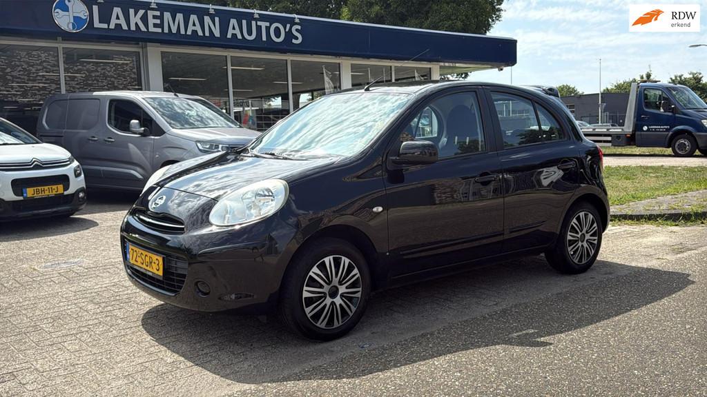 Nissan Micra 1.2 Acenta Blackline Navi Airco Huurkoop Inruil, Auto's, Voorwielaandrijving, Euro 5, Gebruikt, 31 €/maand
