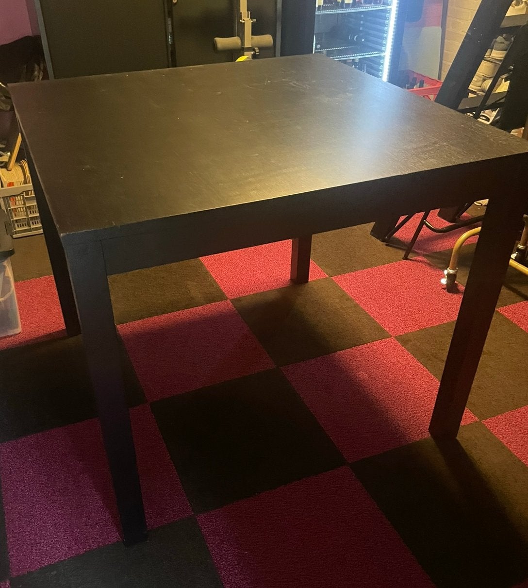 Houten bartafel (afm. 110x110x95cm), Ophalen, 100 tot 150 cm, 50 tot 100 cm, Zo goed als nieuw
