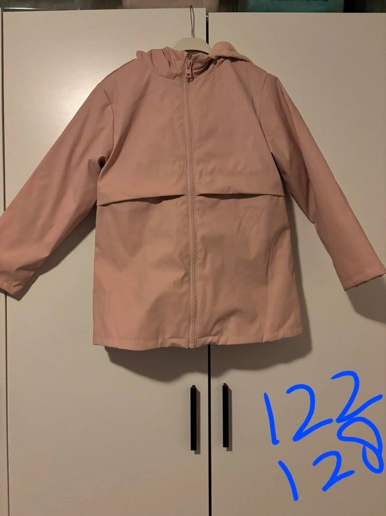 ZGAN Roze Regenjas jas 122/128 met Teddy Voering zara💫, Kinderen en Baby's, Kinderkleding | Maat 122, Ophalen of Verzenden, Zo goed als nieuw