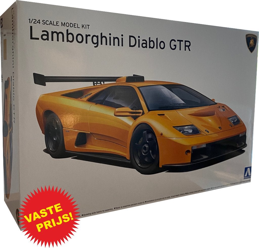 Lamborghini Diablo GTR (Aoshima 06446) 1/24, Overige merken, Auto, Groter dan 1:32, Nieuw