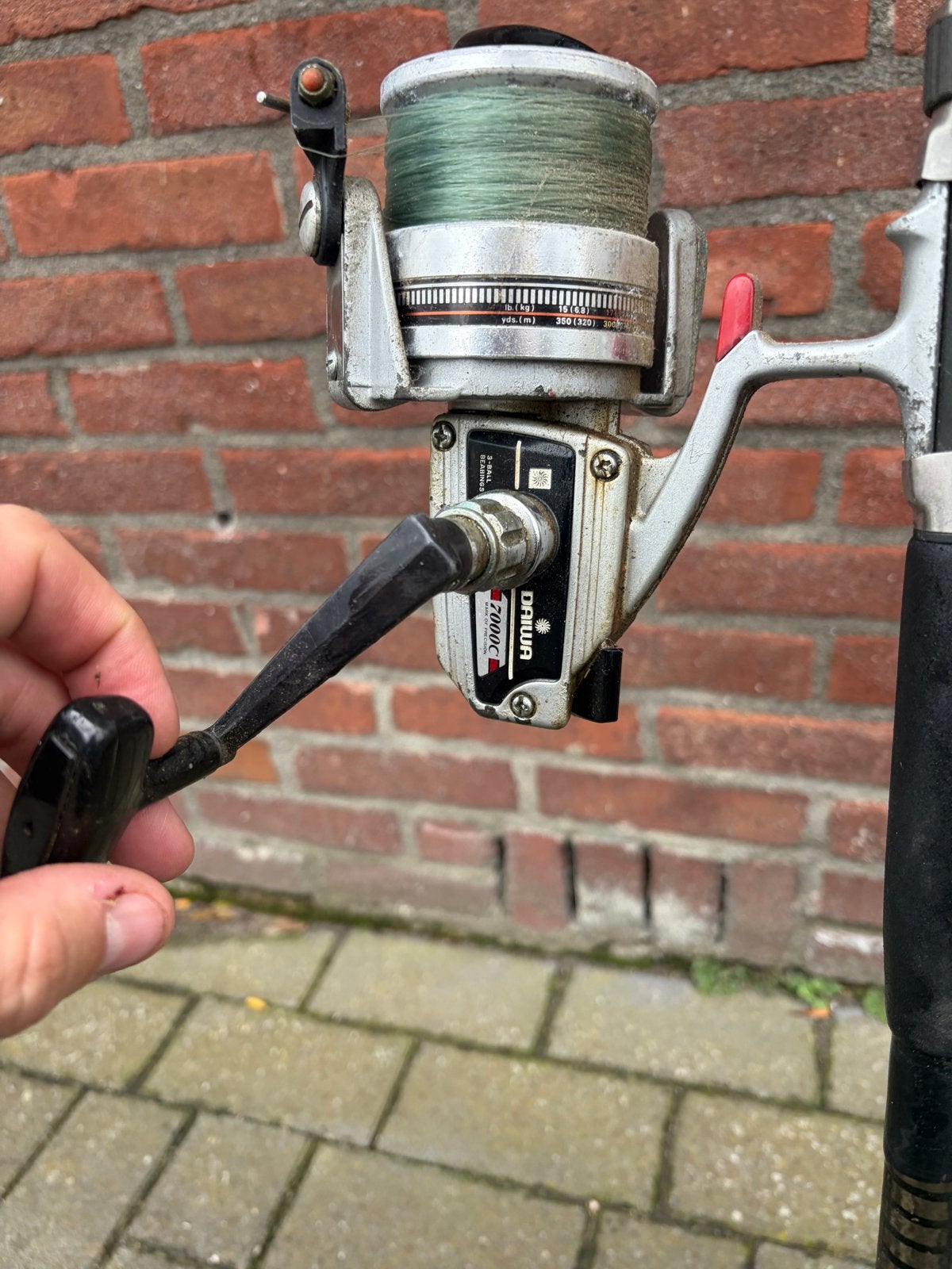 Vishengel Silstar GT Specimen met Daiwa 7000C molen, Ophalen, Gebruikt, Complete hengel