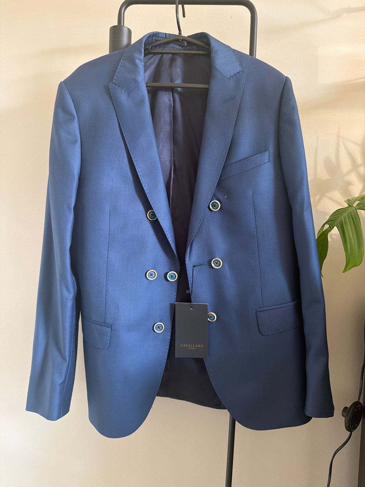Cavallaro Napoli 'Ozieri' Double-Breasted Colbert/Blazer, Ophalen of Verzenden, Nieuw, Maat 48/50 (M), Blauw