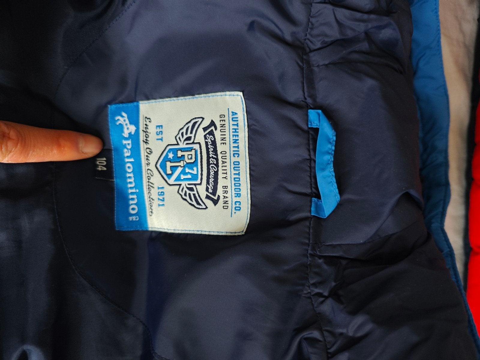 Palomino winterjas maat 104 - Blauw, Palomino, Ophalen of Verzenden, Zo goed als nieuw, Jongen
