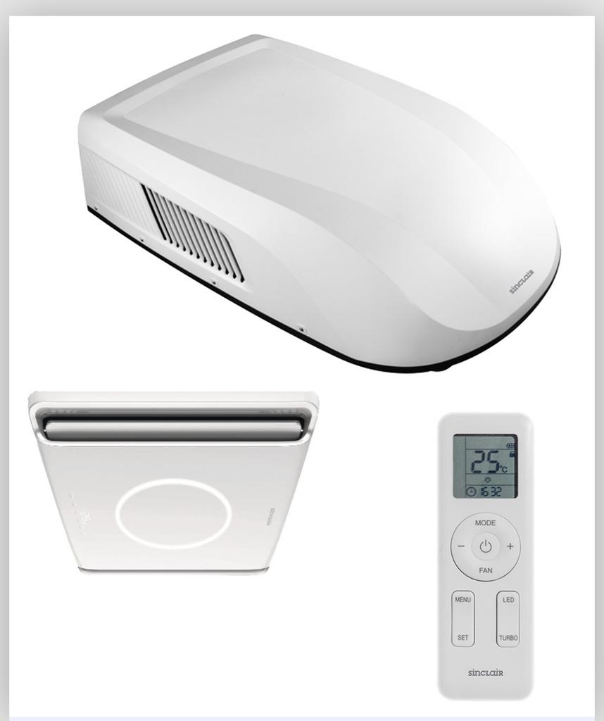 Sinclair Dak airco 2,6kw voor camper en caravan, Caravans en Kamperen, Ophalen, Nieuw