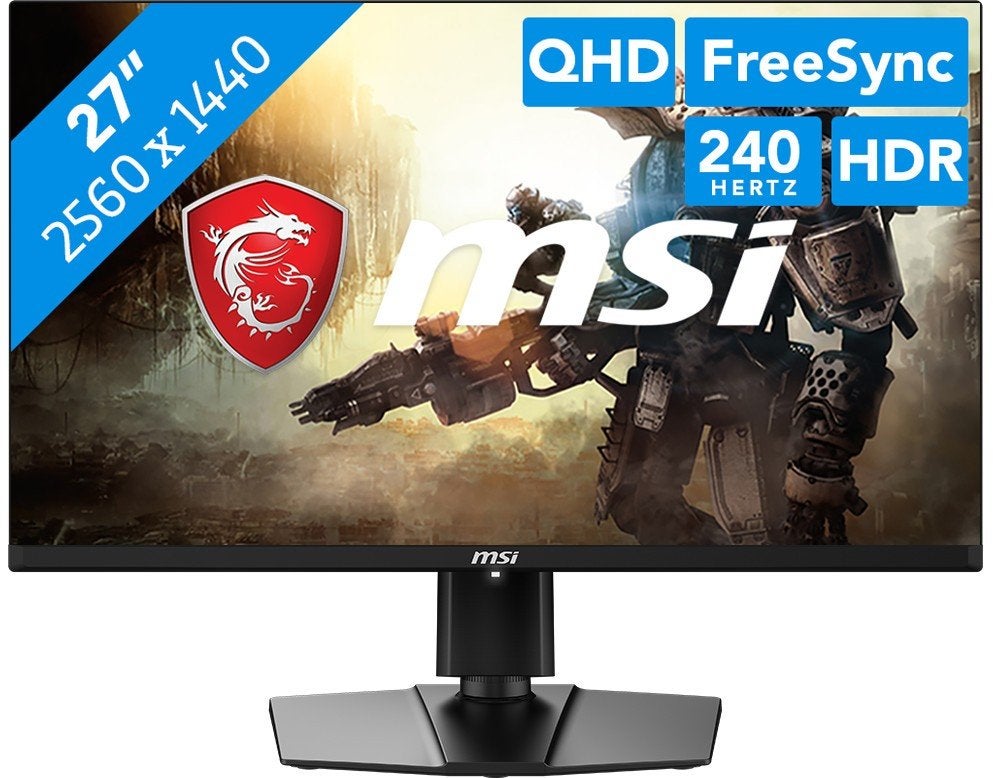 MSI Optix MAG274QRX 27" QHD 240Hz Gaming Monitor, Gaming, MSI, IPS, Ophalen of Verzenden