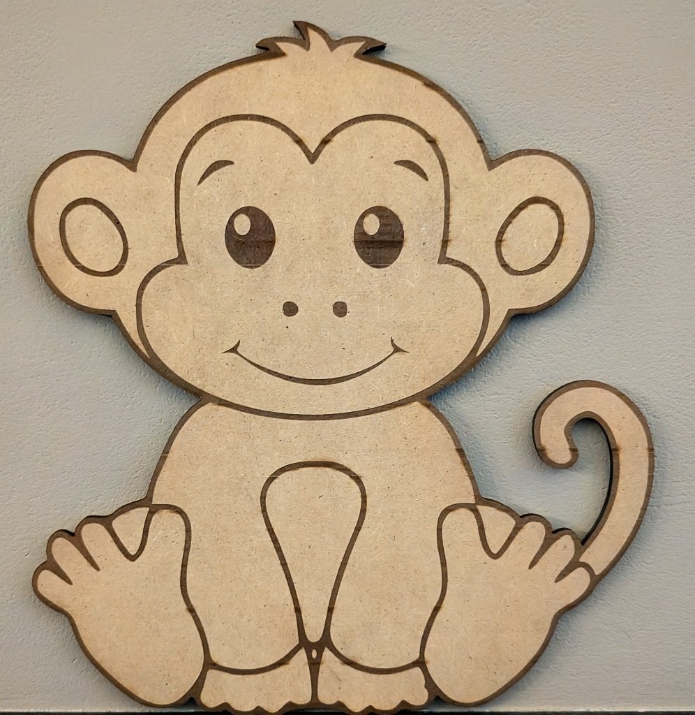 Baby Aapje Wanddecoratie Babykamer / Kinderkamer, Beige, Handgemaakt, Nieuw, Ophalen of Verzenden