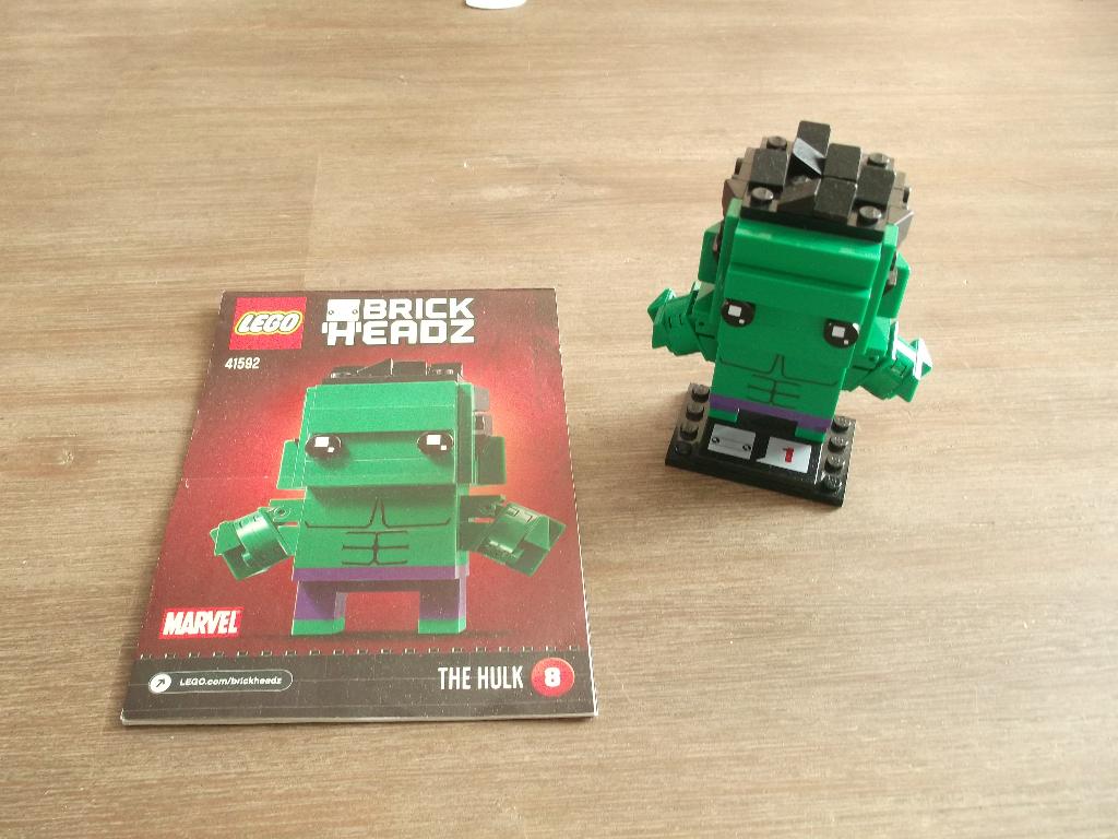 lego brickheadz 41592 the hulk (2017), Ophalen of Verzenden, Gebruikt, Complete set, Lego