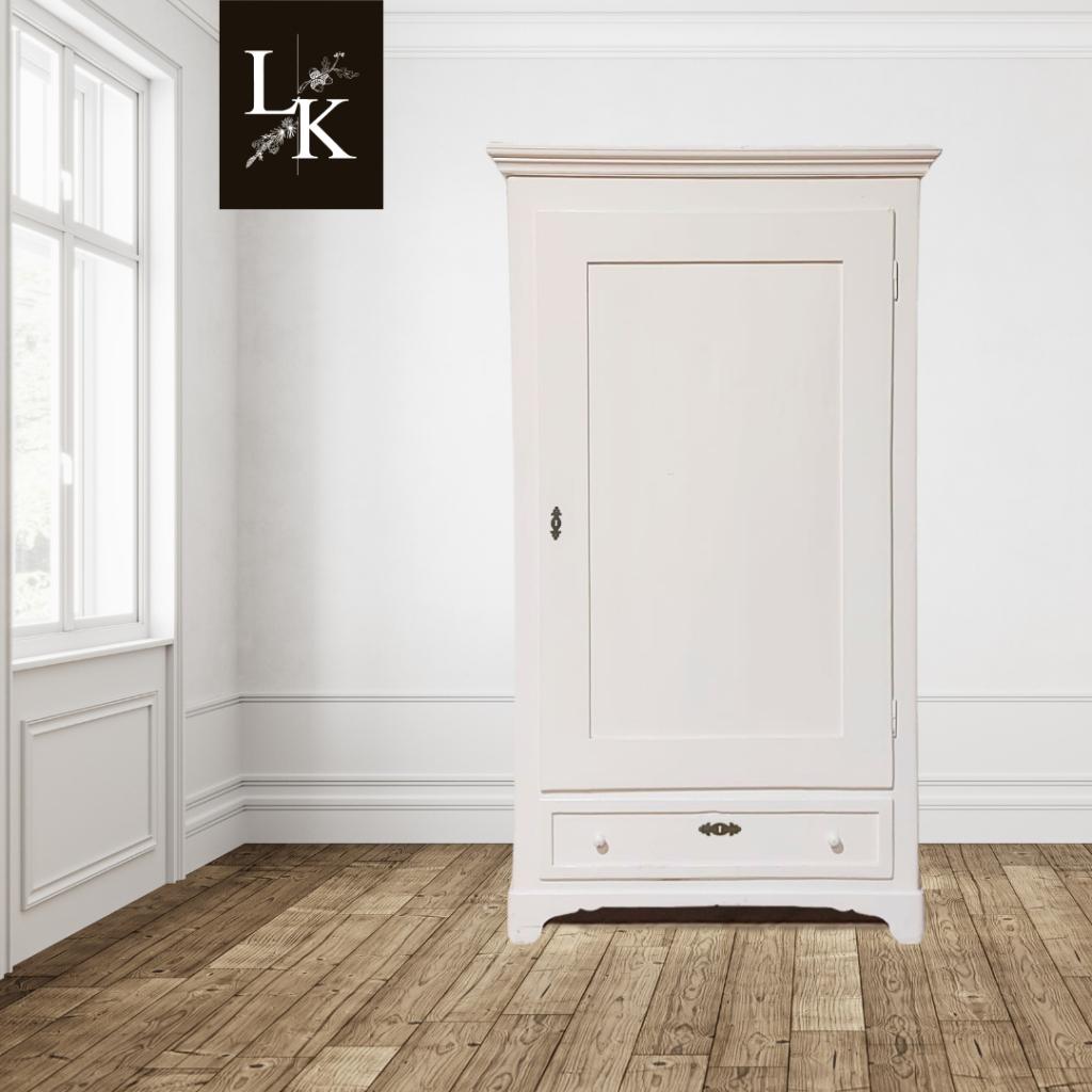 Landelijke klassieke kast, eendeurskast,linnenkast, hangkast