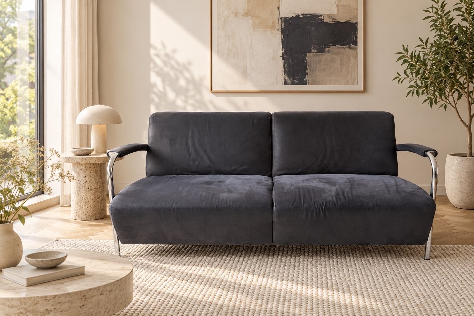 Leolux Scylla bank - Tijdloos design en comfort, Ophalen, Gebruikt, 150 tot 200 cm, Tweepersoons