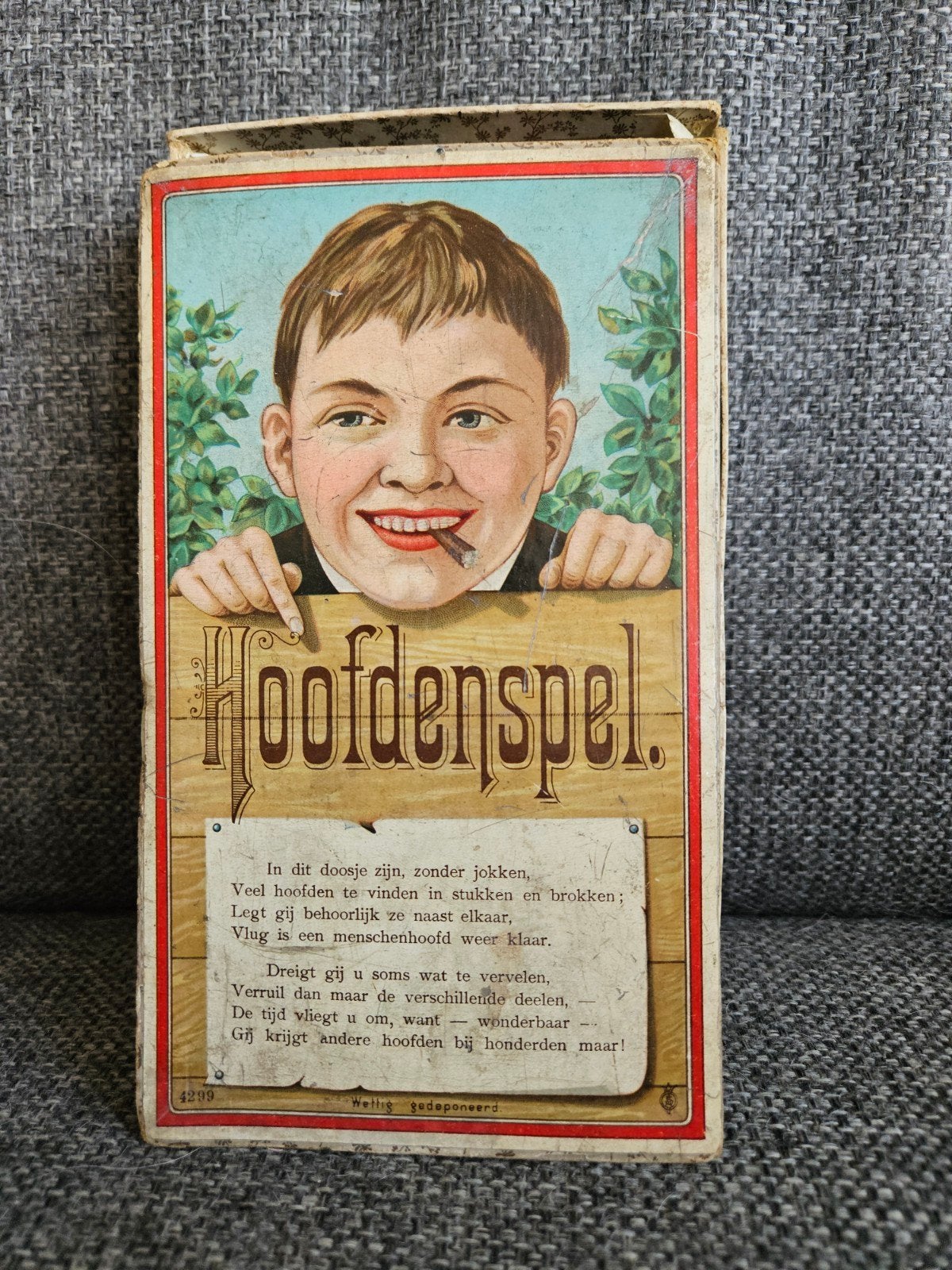 Antiek Hoofdenspel - Vintage Gezichten Puzzel, Ophalen of Verzenden