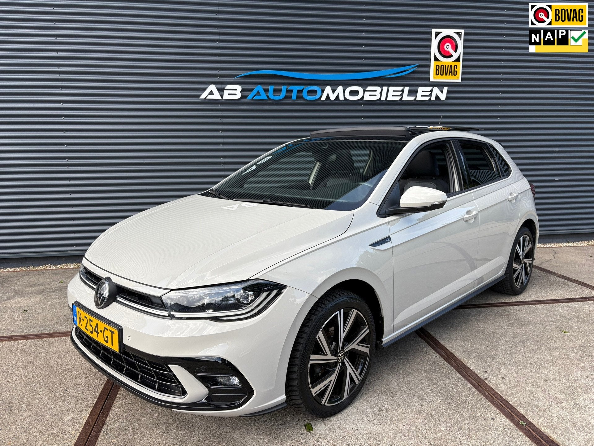 Volkswagen Polo 1.0 TSI R-Line Business ASCOT GREY/ PANORAMA, Gebruikt, Euro 6, 95 pk, Met garantie (alle)