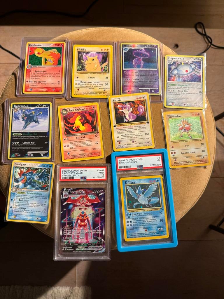 Grote Pokémon collectie te koop - 85% van Cardmarket prijs, Ophalen of Verzenden, Gebruikt, Meerdere kaarten, Foil