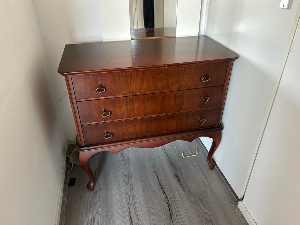 Vintage klassiek ladekastje antiek, Huis en Inrichting, Kasten | Ladekasten, Gebruikt, Klassiek, 3 of 4 laden, Minder dan 100 cm