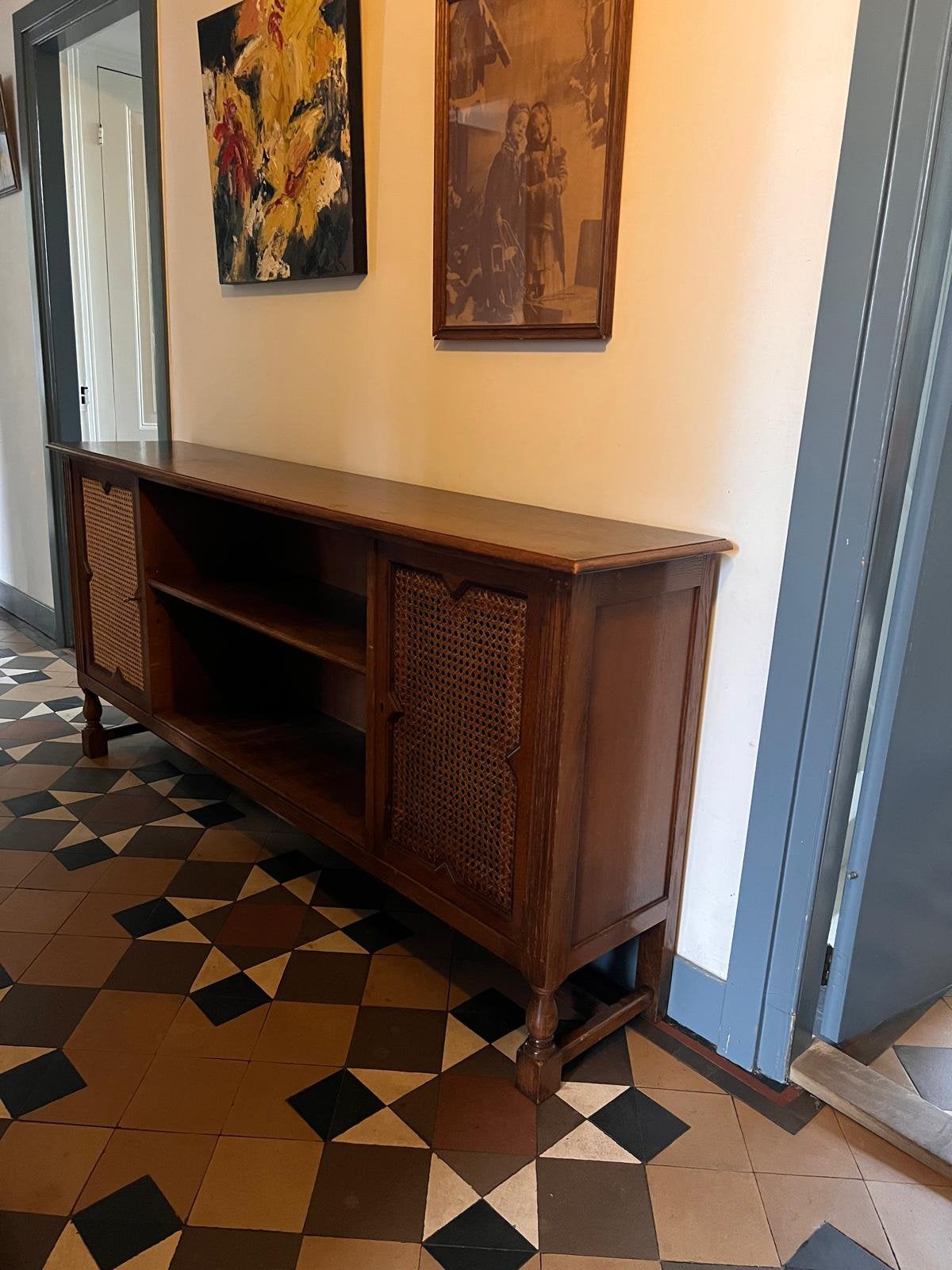 Pander en Zonen vintage dressoir, jaren 30-40, Ophalen, 150 tot 200 cm, Art Deco - modernisme, Eikenhout
