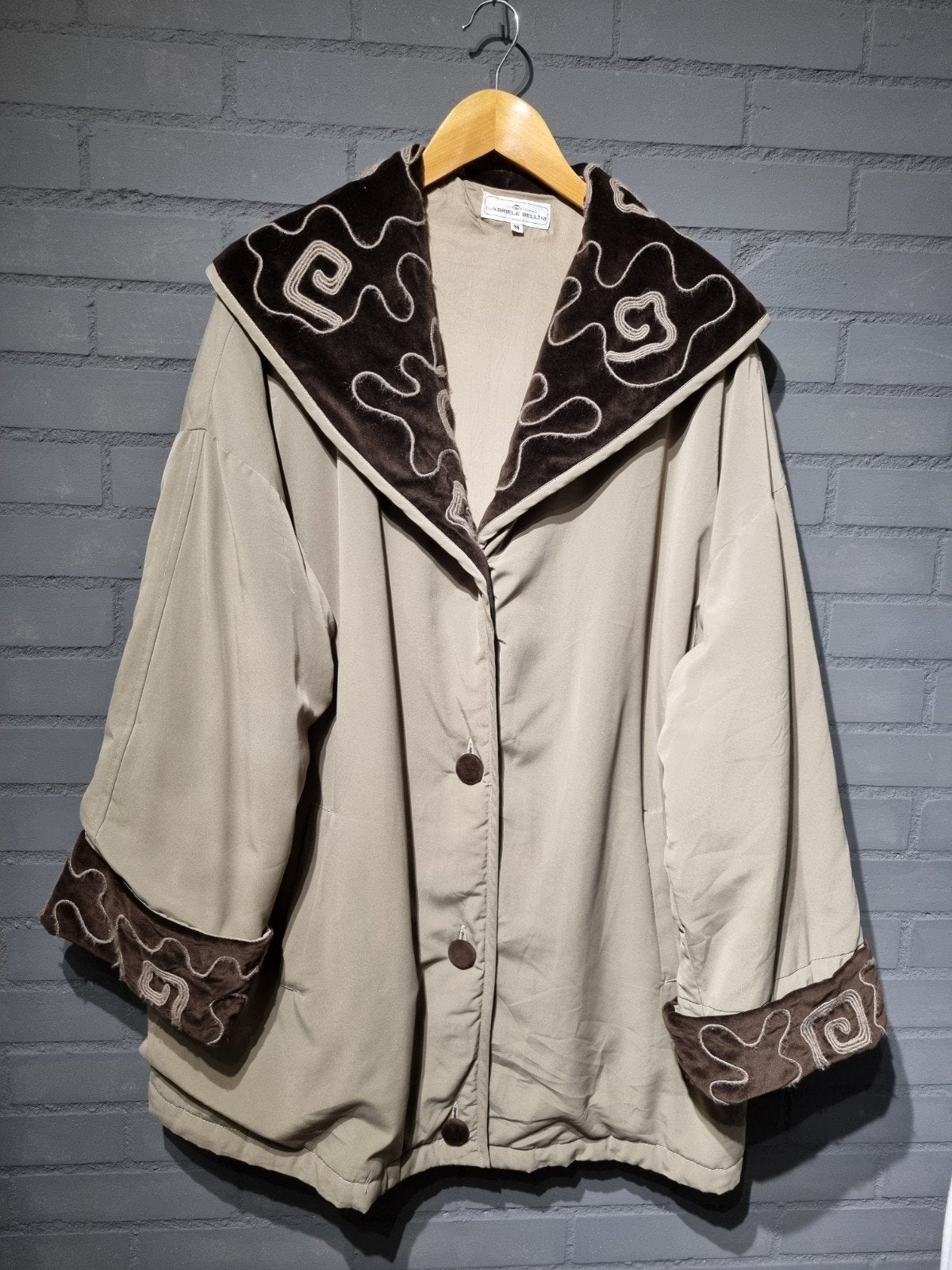 Prachtige Vintage Gabriele Bellini Oversized Jas – Maat M (O, Gabriele Bellini, Ophalen of Verzenden, Gedragen, Bruin